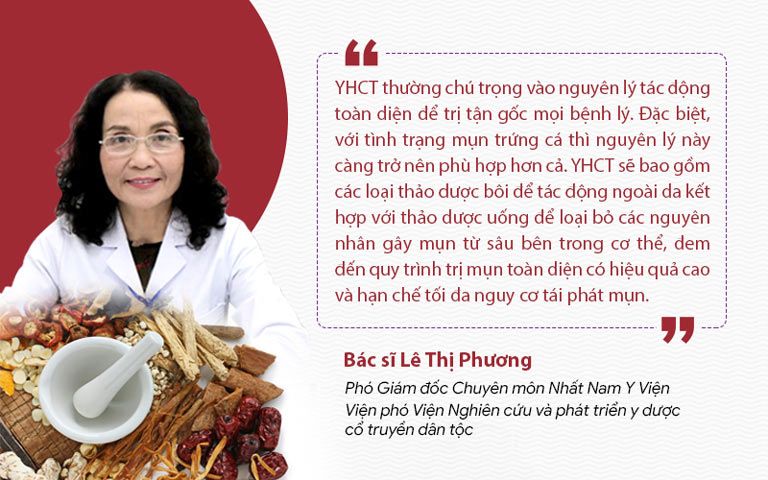 Bác sĩ Lê Phương đánh giá cao nguyên lý toàn diện của YHCT trong điều trị mụn trứng cá